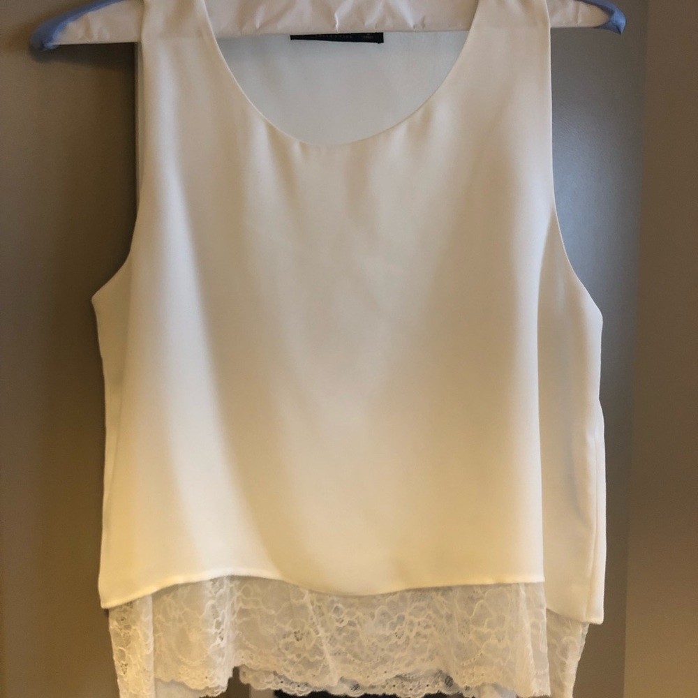 Zara white tank blouse